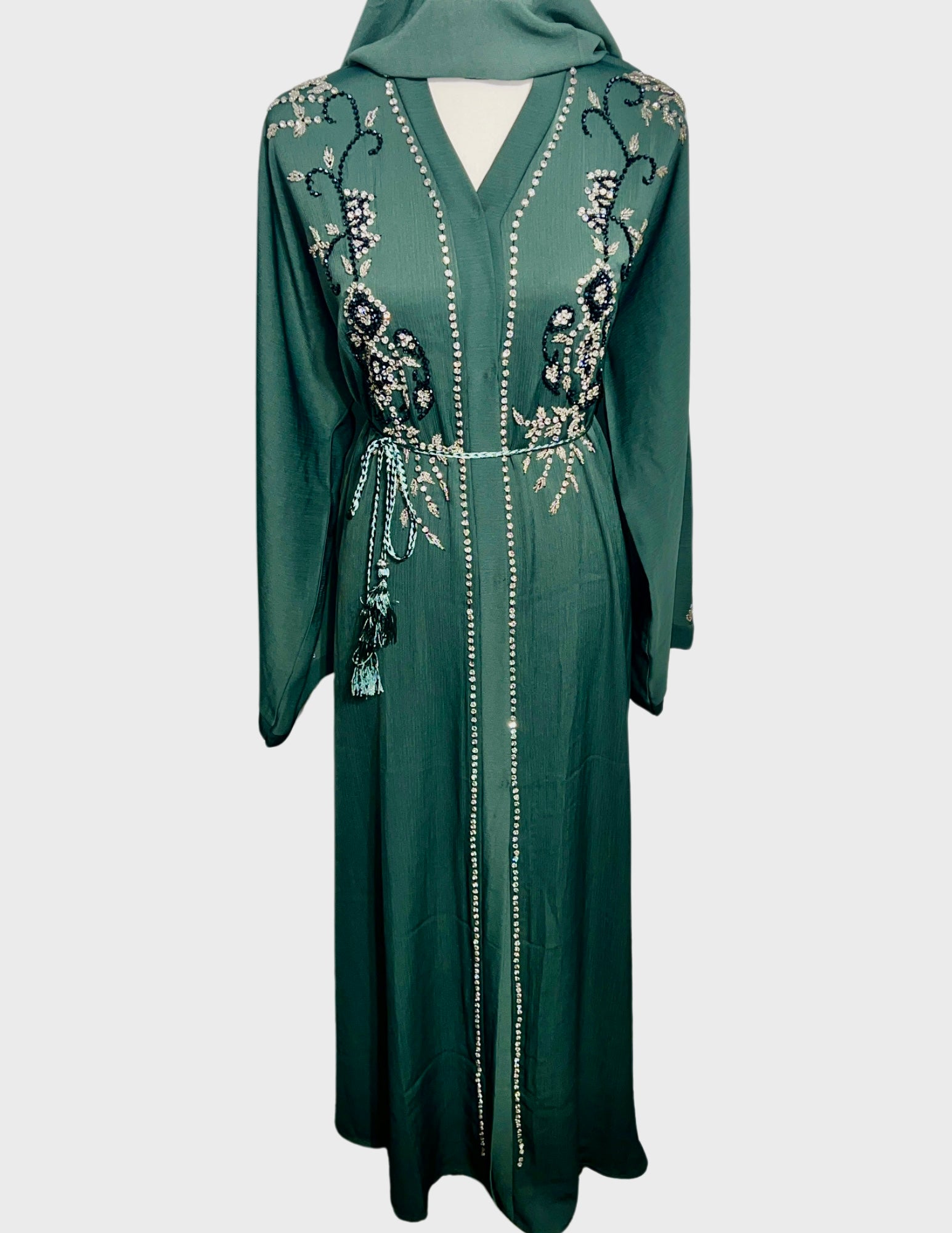 Nadira Abaya in Emerald