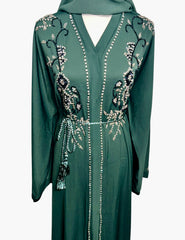 Nadira Abaya in Emerald