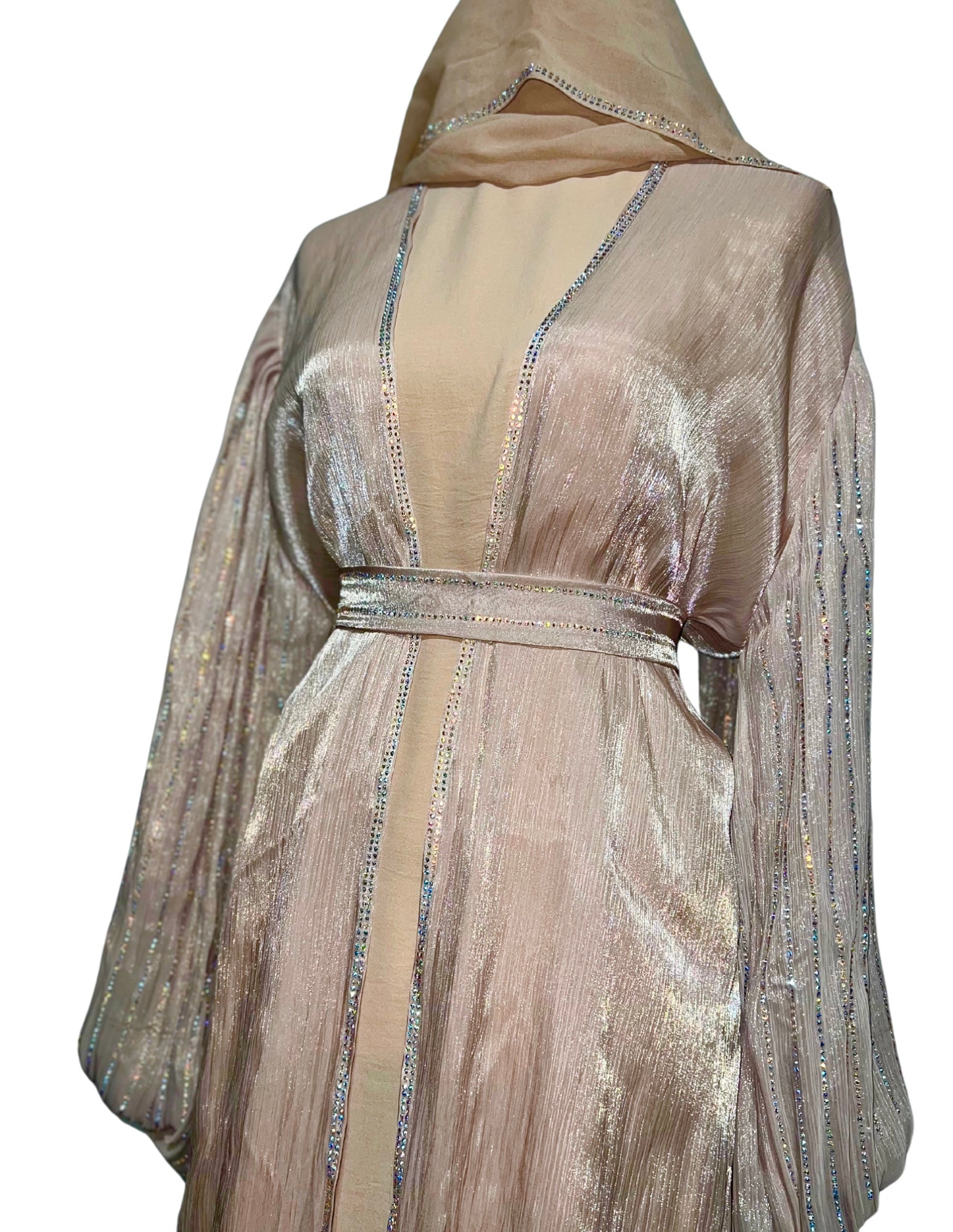 Nailah Abaya in Nude Pink