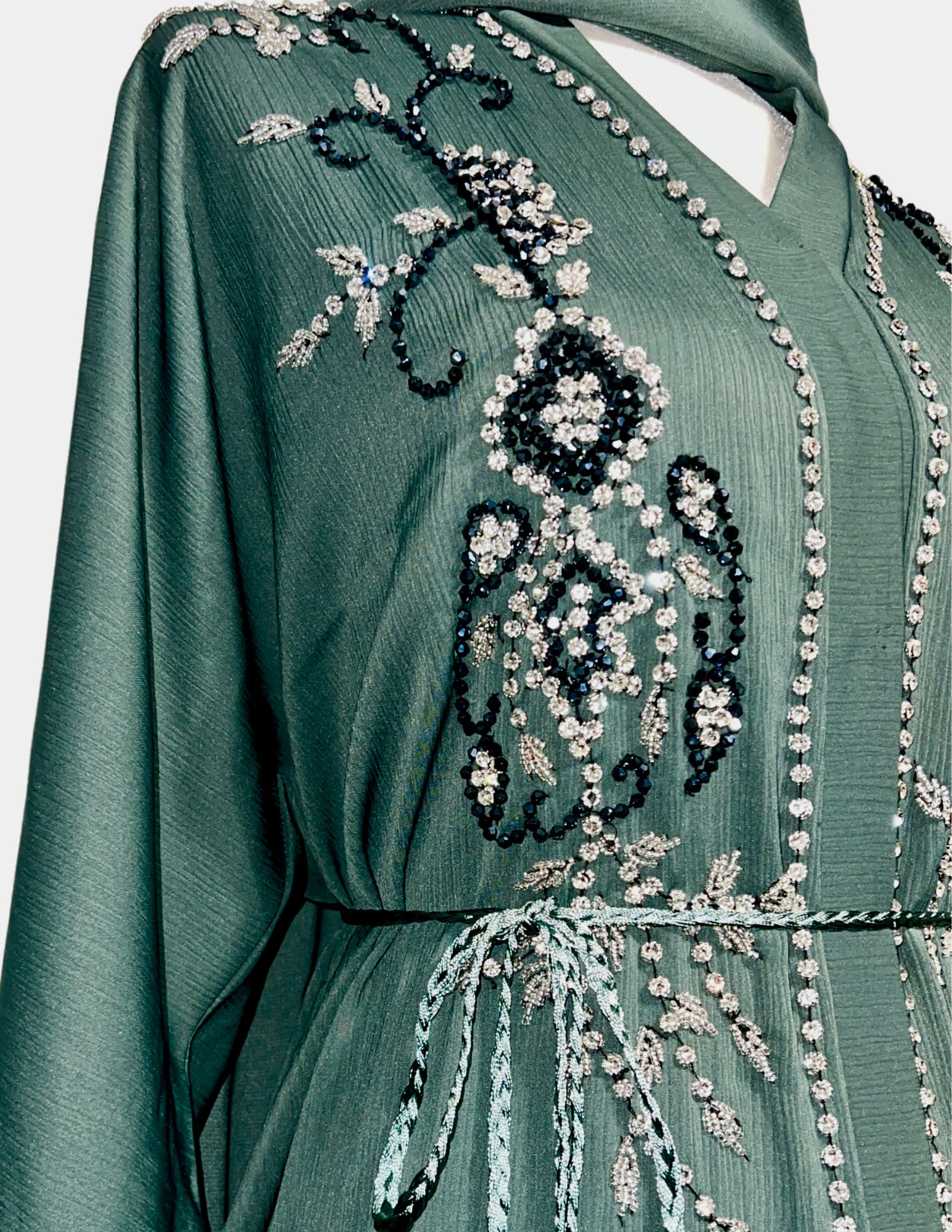 Nadira Abaya in Emerald