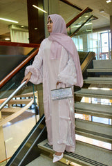 Nailah Abaya in Nude Pink