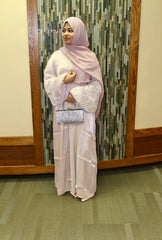 Nailah Abaya in Nude Pink